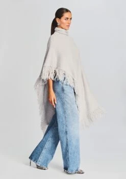 Frost Poncho -Zesty Dresses Sales Ecommerce Crop 20230815 Frost Poncho Silver 3320 ECOMM