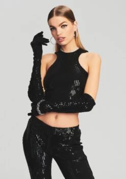 Plaza Sequin Knit Gloves -Zesty Dresses Sales Ecommerce Crop 220201 Retrofete SHOT 17 1635 eComm