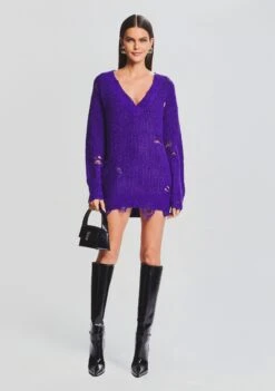 Rumi Sweater 9 Rumi Sweater -Zesty Dresses Sales Ecommerce Crop 23 09 21 RUMISWEATERDRESS VIOLET 595 ECOMM