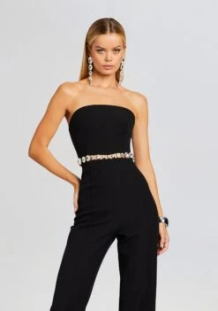 Glenda Jumpsuit -Zesty Dresses Sales Ecommerce Crop 23 10 18 GLENDAJUMPSUIT BLACKSILVER 0601 ECOMM