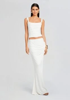 Lowis Top -Zesty Dresses Sales Ecommerce Crop 23 10 18 LOWISTOP VIVIENNESKIRT WHITE 1483 ECOMM