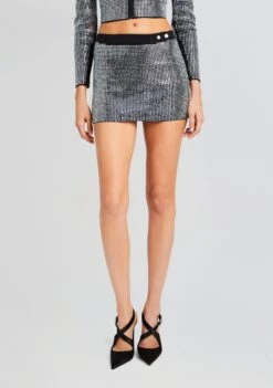 Delta Embellished Knit Skirt