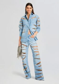 Avani Embellished Denim Shirt -Zesty Dresses Sales Ecommerce Crop 23 10 25 AVANISHIRT RENZOJEAN BONDI 2748 ECOMM