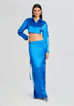 Maelie Cargo Skirt -Zesty Dresses Sales Ecommerce Crop 23 10 25 GAIATOP MAELIESKIRT TROPICALBLUE 2335 ECOMM