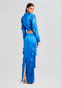 Maelie Cargo Skirt -Zesty Dresses Sales Ecommerce Crop 23 10 25 GAIATOP MAELIESKIRT TROPICALBLUE 2367 ECOMM