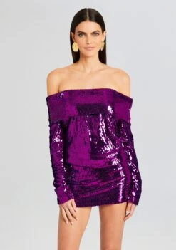 Wyn Sequin Dress -Zesty Dresses Sales Ecommerce Crop 23 10 25 WYNDRESS AMETHYST 1447 ECOMM