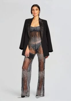 Adelynne Sequin Jumpsuit -Zesty Dresses Sales Ecommerce Crop 23 11 15 ADELYNNEJUMPSUIT BLACKSILVER 1962 ECOMM