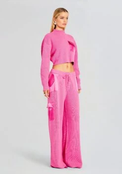 Daph Knit Cargo Pant -Zesty Dresses Sales Ecommerce Crop 23 11 15 DONNASWEATER DAPHPANT MALIBUPINK 0315 ECOMM 5c50ca9b 0d6a 4d55 8ba7 3d1234732f03