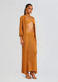 Viola Long Cover Up -Zesty Dresses Sales Ecommerce Crop 23 11 16 ARIATOP VIOLACOVERUP ARIASKIRT TOBACCO 1510 ECOMM d8903088 1bd8 4350 b1fc 2668861931e2