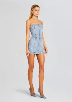Kamna Embellished Denim Dress -Zesty Dresses Sales Ecommerce Crop 23 11 16 KAMNADRESS TRESCA 1757 ECOMM