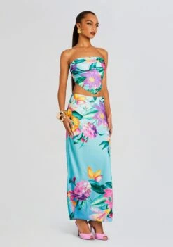 Ocean Top -Zesty Dresses Sales Ecommerce Crop 23 11 16 OCEANTOP2225 SKIRT2275 TURQUOISE 2849 ECOMM