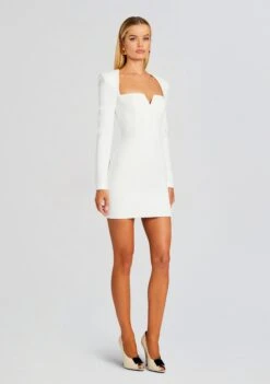 Simone Mini V Dress -Zesty Dresses Sales Ecommerce Crop 23 11 16 SIMONEDRESS WHITE 1092 ECOMM