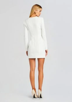 Simone Mini V Dress -Zesty Dresses Sales Ecommerce Crop 23 11 16 SIMONEDRESS WHITE 1099 ECOMM