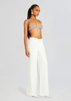 Tansy Embellished Bra -Zesty Dresses Sales Ecommerce Crop 23 11 16 TANSYBRA TANNINSILVER 2241 ECOMM