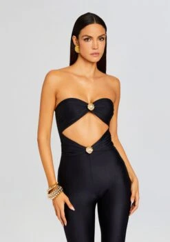 Fluer Lycra Jumpsuit 9 Fluer Lycra Jumpsuit -Zesty Dresses Sales Ecommerce Crop 23 12 18 FLUERJUMPSUIT BLACK 1138 ECOMM