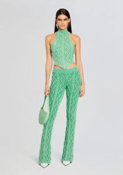 Mollie Cable Knit Top -Zesty Dresses Sales Ecommerce Crop 23 12 18 JOSEFINACARDIGAN MOLLIETOP KITTPANT PISTACHIO 2641 ECOMM