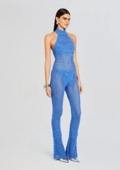 Kalena Knit Crochet Jumpsuit -Zesty Dresses Sales Ecommerce Crop 23 12 18 KALENAJUMPSUIT TROPICALBLUE 1802 ECOMM