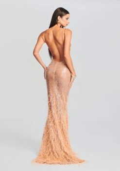 Odessa Sequin Feather Dress -Zesty Dresses Sales Ecommerce Crop 230718 SET2 ODESSADRESS 5150 ECOMM