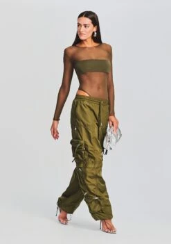 Alba Ruched Cargo Pant -Zesty Dresses Sales Ecommerce Crop 230718 SET2 RIZZOBODYSUIT ALBACARGOPANT 4884 ECOMM