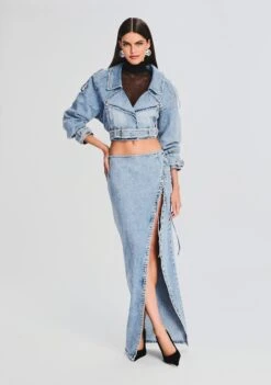 Joslyn Denim Jacket -Zesty Dresses Sales Ecommerce Crop 230831 JOSLYNJACKET ZAHLIASKIRT 2186 ECOMM