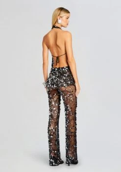 Cali Sequin Crochet Jumpsuit -Zesty Dresses Sales Ecommerce Crop 24 01 10 CALIJUMPSUIT BLACK 0781 ECOMM