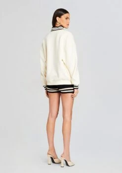 Asbury Sweatshirt -Zesty Dresses Sales Ecommerce Crop 24 01 11 ASBURYSWEATSHIRT BAYSHORT BLACKCREAM 1329 ECOMM