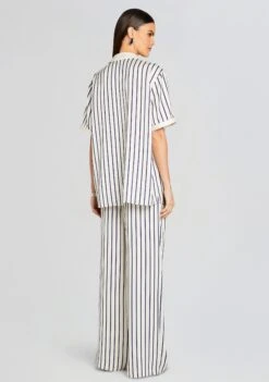 Davey Blouse -Zesty Dresses Sales Ecommerce Crop 24 01 11 DAVEYBLOUSE DIXONPANT NAVYIVORYSTRIPE 0485 ECOMM