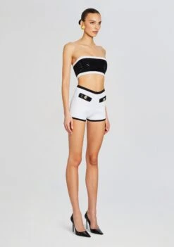 Paighton Embellished Knit Top -Zesty Dresses Sales Ecommerce Crop 24 02 15 AINSLEYJACKET PAIGHTONTOP TORASHORT BLACKWHITE 2097 ECOMM