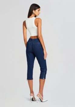 Padma Capri Jean -Zesty Dresses Sales Ecommerce Crop 24 02 16 EUDORATOP WHITE PADMAJEAN DEEPSEA 580 ECOMM