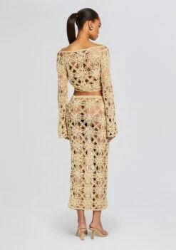 Sofie Knit Crochet Skirt -Zesty Dresses Sales Ecommerce Crop 24 02 16 SADIETOP SOFIESKIRT METALLICGOLD 043 ECOMM 00a109b1 a968 4e97 a22f 5cecd90fda17