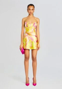 Eden Silk Dress -Zesty Dresses Sales Ecommerce Crop 24 02 29 EDENDRESS YELLOWPEONY 2384 ECOMM