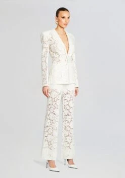 London Lace Flared Pants -Zesty Dresses Sales Ecommerce Crop 24 02 29 LONDONLACEFLAREDPANTS KENSINGTONLACEBLAZER WHITE 2466 ECOMM