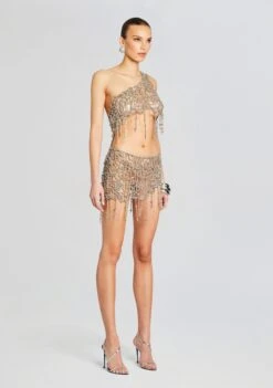 Lucienne Embellished Bra Top -Zesty Dresses Sales Ecommerce Crop 24 02 29 LUCIENNEBRATOP ILYRIASKIRT SILVER 1550 ECOMM