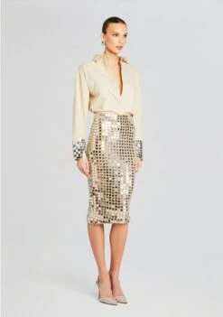 Brelan Embellished Skirt 7 Brelan Embellished Skirt -Zesty Dresses Sales Ecommerce Crop 24 02 29 OZELLASHIRT BRELANSKIRT CHAMPAGNEDUST 1097 ECOMM 44f3f813 29e0 4d62 82b6 a05105e28199