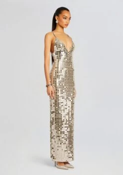 Perri Embellished Dress -Zesty Dresses Sales Ecommerce Crop 24 02 29 PERRIDRESS CHAMPAGNEDUST 0138 ECOMM