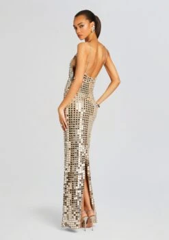 Perri Embellished Dress -Zesty Dresses Sales Ecommerce Crop 24 02 29 PERRIDRESS CHAMPAGNEDUST 0145 ECOMM