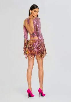 Miriam Sequin Crochet Top -Zesty Dresses Sales Ecommerce Crop 24 03 12 MIRIAMTOP NICOLASKIRT THISTLEFLOWER 1231 ECOMM