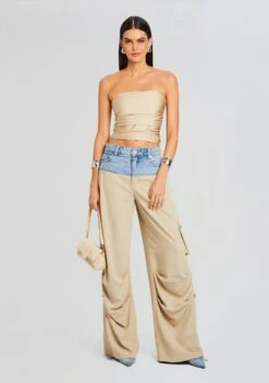 Harlow Cargo Pant -Zesty Dresses Sales Ecommerce Crop 24 03 13 HARLOWCARGOPANT OXFORD COASTLINE 2098 ECOMM