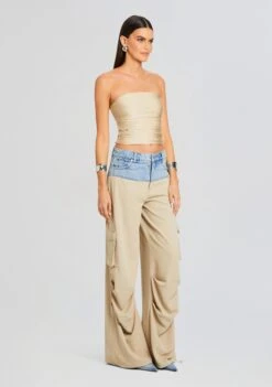 Harlow Cargo Pant -Zesty Dresses Sales Ecommerce Crop 24 03 13 HARLOWCARGOPANT OXFORD COASTLINE 2133 ECOMM