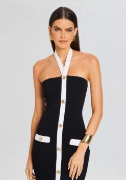 Sloane Bandage Knit Dress -Zesty Dresses Sales Ecommerce Crop 24 03 13 SLOANEDRESS BLACKWHITE 0634 ECOMM