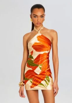 Adelaide Silk Dress -Zesty Dresses Sales Ecommerce Crop 24 03 27 ADELAIDEDRESS NEUTRALBOTANICAL 1846 ECOMM