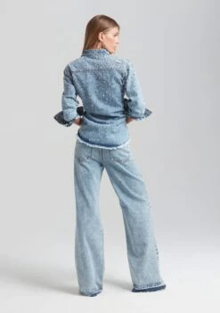 Bronte Wide Leg Crystal Embellished Jean -Zesty Dresses Sales Ecommerce Crop Retrofete Ecomm set2 Look13 1901